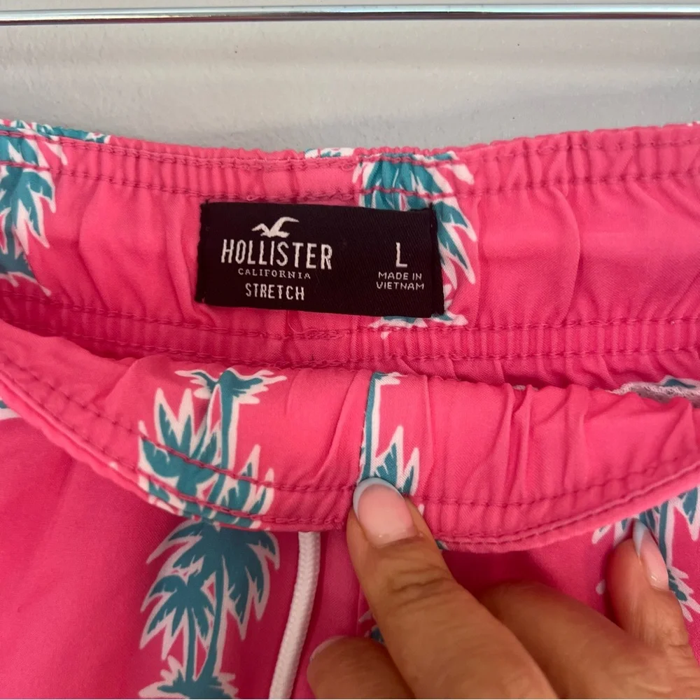 Hollister palm print stretch men swim shorts size‎ L